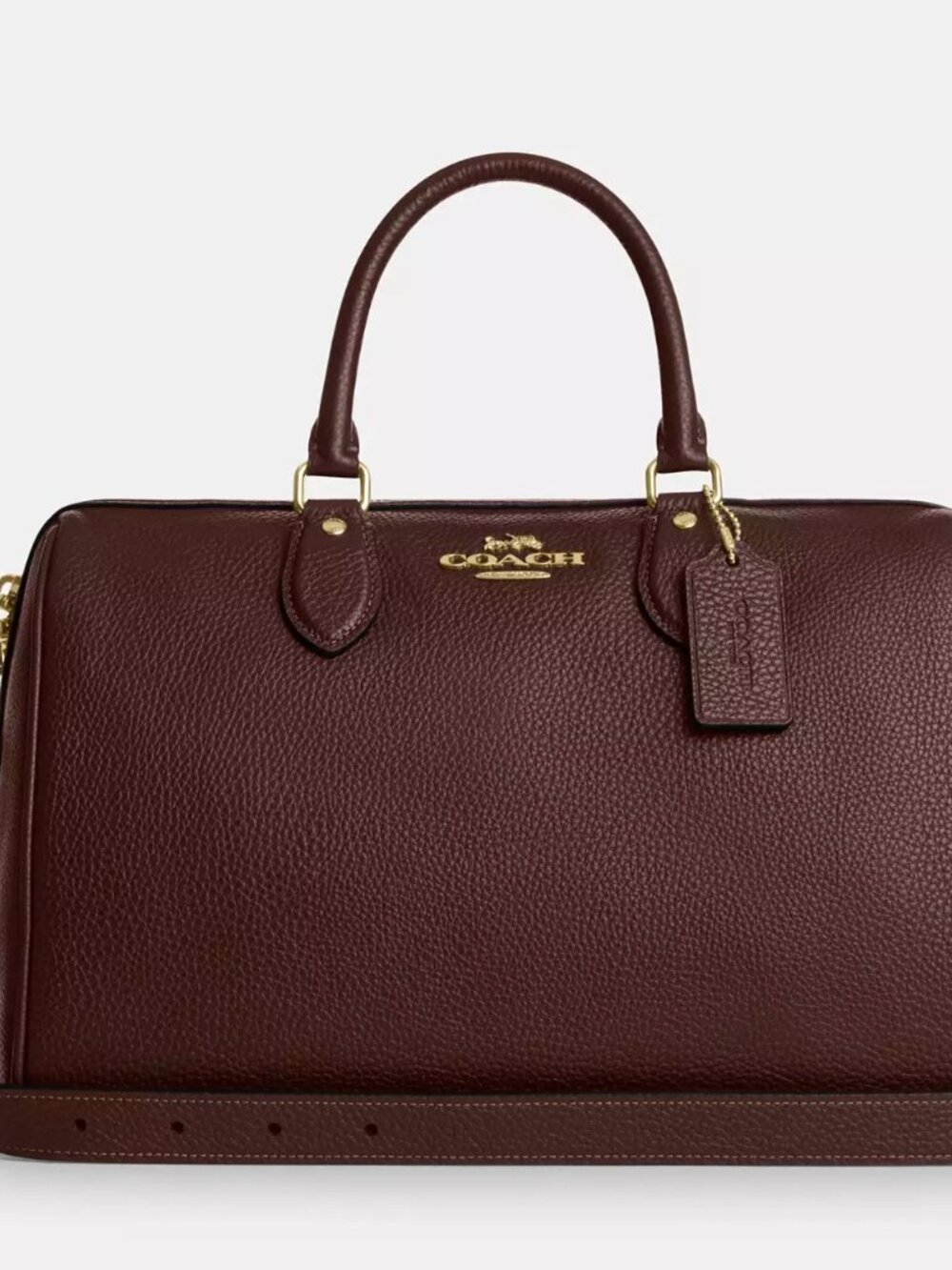 Coach Rowan Large Satchel Bag Shoulder Bag in Leather/Gold/Maple CES11 NWT